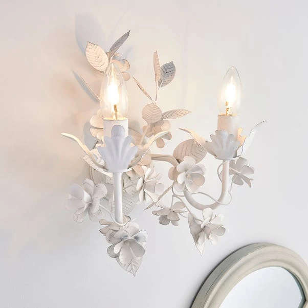 Dunelm Chateau 2 Light Candelabra White Wall Light 3 Dunelm Chateau 2 Light Candelabra White Wall Light