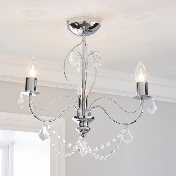Dunelm Elizabeth 3 Light Bathroom Chrome Chandelier 3 Dunelm Elizabeth 3 Light Bathroom Chrome Chandelier
