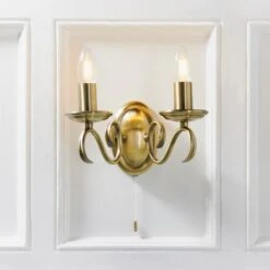 Vogue Lighting Vogue Bernice 2 Light Wall Light Antique Brass