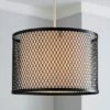 Dunelm Palle Mesh Black Easy Fit Pendant -Lighting Heaven 30671291