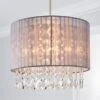 Dunelm Riah Jewel Shade Grey Easy Fit Pendant 2 Dunelm Riah Jewel Shade Grey Easy Fit Pendant -Lighting Heaven 30671314