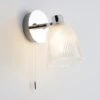 Dunelm Bremont Ribbed Glass Bathroom Wall Light 2 Dunelm Bremont Ribbed Glass Bathroom Wall Light -Lighting Heaven 30671379