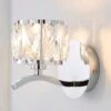 Dunelm Kleio Glass Chrome Wall Light -Lighting Heaven 30671380