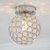 Dunelm Sphere 1 Light Pendant Flush Ceiling Fitting -Lighting Heaven 30671413