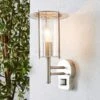 Dunelm Derek PIR Sensor Glass Steel Outdoor Wall Light -Lighting Heaven 30671415