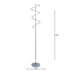 Dunelm Apollo Integrated LED Dimmable Chrome Floor Lamp -Lighting Heaven 30671429 alt04