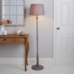 Dunelm Tofty Grey Floor Lamp