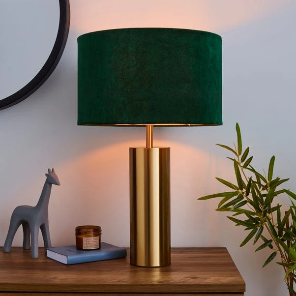 Dunelm Nesa Brushed Gold And Bottle Green Touch Table Lamp 3 Dunelm Nesa Brushed Gold And Bottle Green Touch Table Lamp
