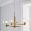 Elements Nour 3 Light Antique Brass Ceiling Fitting -Lighting Heaven 30674214
