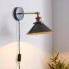 Dunelm Logan Grey Industrial Easy Fit Plug In Wall Light 2 Dunelm Logan Grey Industrial Easy Fit Plug In Wall Light -Lighting Heaven 30674235