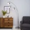 Dunelm Herm 3 Arm Arc Chrome Floor Lamp 1 Dunelm Herm 3 Arm Arc Chrome Floor Lamp -Lighting Heaven 30674394