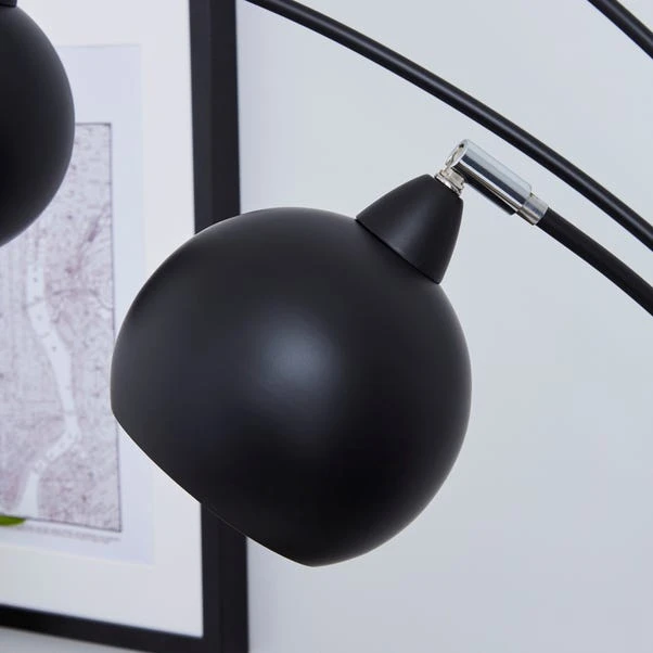 Dunelm Herm 3 Arm Arc Black Floor Lamp 5 Dunelm Herm 3 Arm Arc Black Floor Lamp - Image 3