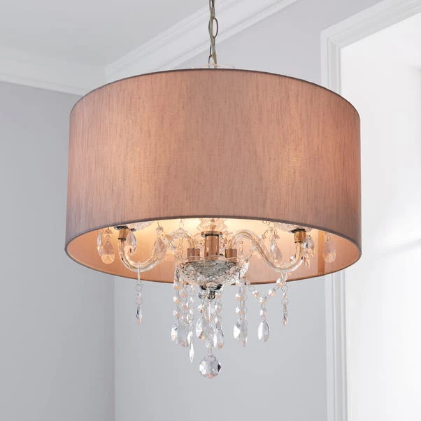Dunelm Livia 3 Light Jewel Shaded Grey Chandelier 3 Dunelm Livia 3 Light Jewel Shaded Grey Chandelier