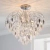 Dunelm Parla 3 Light Jewels Semi-Flush Ceiling Fitting -Lighting Heaven 30674447