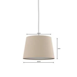 Dunelm Luna Linen Lamp Shade Humus -Lighting Heaven 30681595 alt04