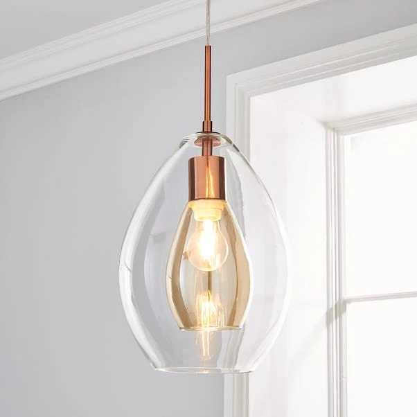 Dunelm Eden Pendant Ceiling Fitting Copper 3 Dunelm Eden Pendant Ceiling Fitting Copper