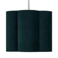 Dunelm Vivian 25cm Scallop Velvet Green Lamp Shade 8 Dunelm Vivian 25cm Scallop Velvet Green Lamp Shade -Lighting Heaven 30690172 alt04