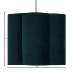 Dunelm Vivian 25cm Scallop Velvet Green Lamp Shade 9 Dunelm Vivian 25cm Scallop Velvet Green Lamp Shade -Lighting Heaven 30690172 alt07