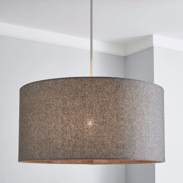 Dunelm Marl Felt 45cm Grey Drum Shade 3 Dunelm Marl Felt 45cm Grey Drum Shade