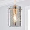 Dunelm Grayson Smoked Glass Easy Fit Pendant -Lighting Heaven 30690661