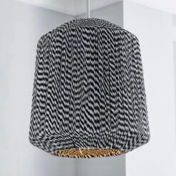 Dunelm Victor Black And White String Easy Fit Pendant