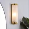 Dunelm Ripon Bathroom Wall Light Brushed Gold -Lighting Heaven 30713569