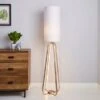 Dunelm Robyn Dual Lit Integrated LED Floor Lamp White -Lighting Heaven 30713632