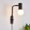 Dunelm Bradford EasyFit Plug In Wall Light Matt Black -Lighting Heaven 30713731