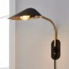 Dunelm Savona Easy Fit Plug In Wall Light Black -Lighting Heaven 30713733
