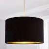 Dunelm Clara Velvet Shade 40cm Black -Lighting Heaven 30713768