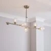 Dunelm Tarsia Glass Ceiling Fitting Satin Nickel 1 Dunelm Tarsia Glass Ceiling Fitting Satin Nickel -Lighting Heaven 30713775