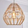Dunelm Decorative Cane Easy Fit Pendant Natural -Lighting Heaven 30713802