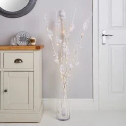 Dunelm White Eucalyptus Twig Light