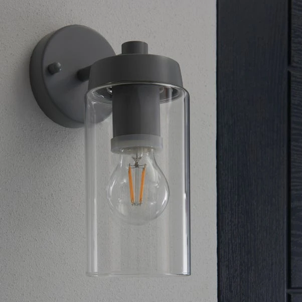 Dunelm Ellison Matt Grey Outdoor Wall Light 4 Dunelm Ellison Matt Grey Outdoor Wall Light - Image 2