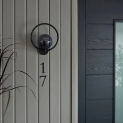 Dunelm Fort Halo Black Smoked Glass Outdoor Wall Light -Lighting Heaven 30730434 alt03