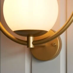Dunelm Fort Halo Gold Frosted Glass Outdoor Wall Light 10 Dunelm Fort Halo Gold Frosted Glass Outdoor Wall Light -Lighting Heaven 30730435 alt02