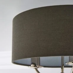 Dunelm Preston Nickel Charcoal Flush Ceiling Fitting -Lighting Heaven 30730505 alt03