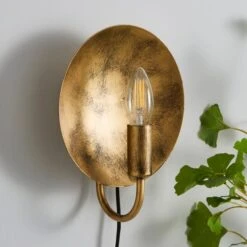 Dunelm Reflect Easy Fit Plug In Wall Light -Lighting Heaven 30730510 alt01