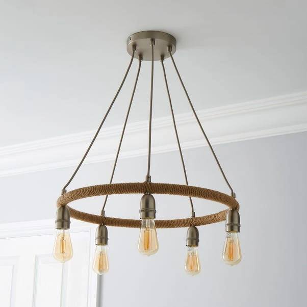 Dunelm Shelley Rope 5 Light Ceiling Fitting 4 Dunelm Shelley Rope 5 Light Ceiling Fitting - Image 2