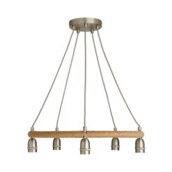 Dunelm Shelley Rope 5 Light Ceiling Fitting 12 Dunelm Shelley Rope 5 Light Ceiling Fitting -Lighting Heaven 30730532 alt05