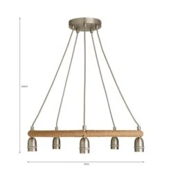Dunelm Shelley Rope 5 Light Ceiling Fitting 13 Dunelm Shelley Rope 5 Light Ceiling Fitting -Lighting Heaven 30730532 alt07