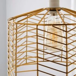 Dunelm Siena Gold Easy Fit Pendant -Lighting Heaven 30730554 alt02