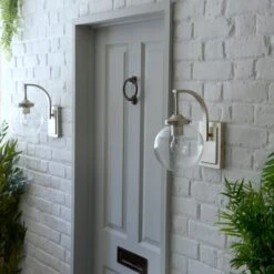 Dunelm Twain Outdoor 17cm Globe Glass Wall Light -Lighting Heaven 30730560 alt04