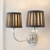 Dorma Genevieve 2 Light Grey Wall Light 1 Dorma Genevieve 2 Light Grey Wall Light -Lighting Heaven 30730572