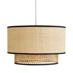 Dunelm Malika Cane 2 Tier Easy Fit Pendant -Lighting Heaven 30730579 alt05