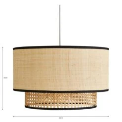 Dunelm Malika Cane 2 Tier Easy Fit Pendant -Lighting Heaven 30730579 alt07