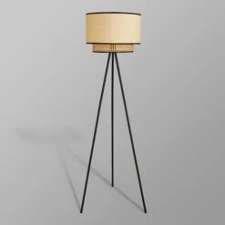 Dunelm Malika Cane 2 Tier Tripod Floor Lamp 12 Dunelm Malika Cane 2 Tier Tripod Floor Lamp -Lighting Heaven 30730580 alt04