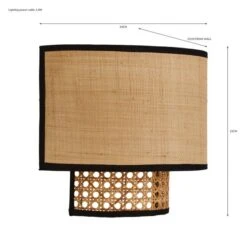 Dunelm Malika Cane Easy Fit Plug In Wall Light -Lighting Heaven 30730582 alt07