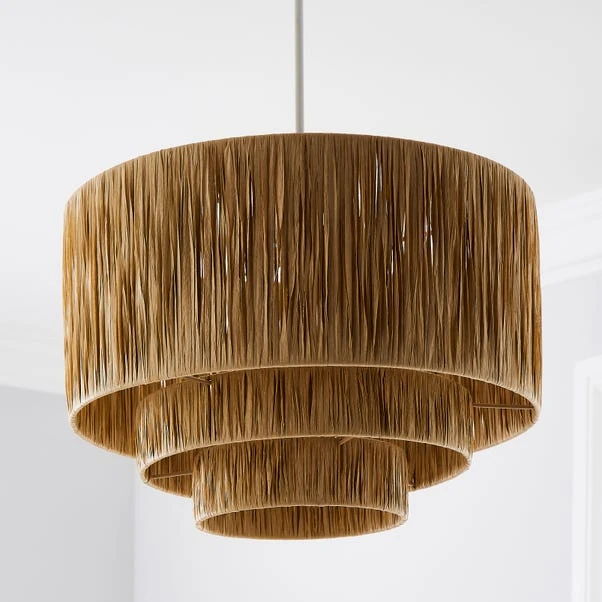 Dunelm Ruolan Raffia 3 Tier Pendant Shade Shade 4 Dunelm Ruolan Raffia 3 Tier Pendant Shade Shade - Image 2