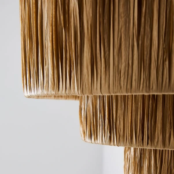 Dunelm Ruolan Raffia 3 Tier Pendant Shade Shade 5 Dunelm Ruolan Raffia 3 Tier Pendant Shade Shade - Image 3